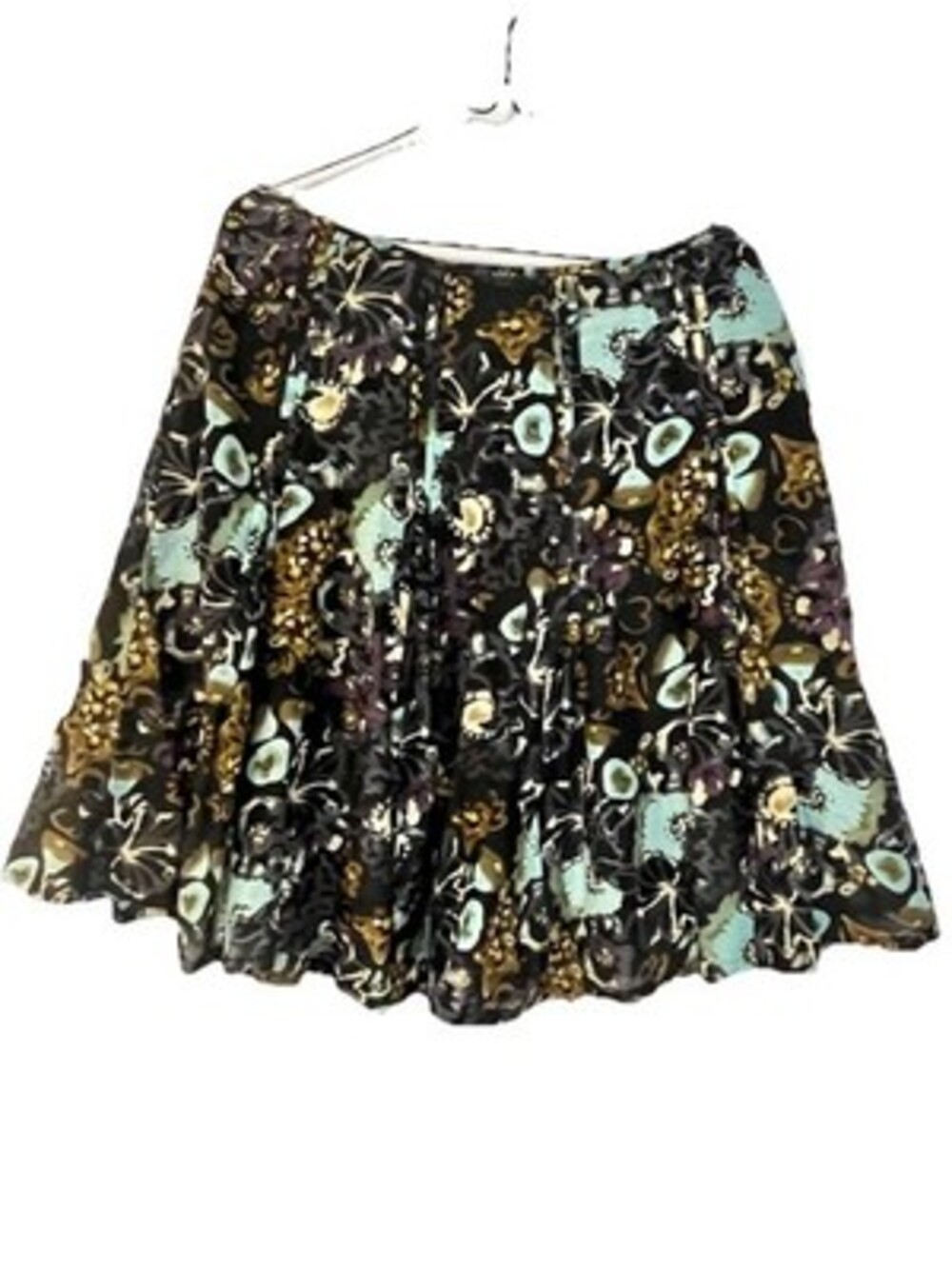 J Jill Floral Midi Skirt Cotton  And Silk Blend Petite 10p. (medium)